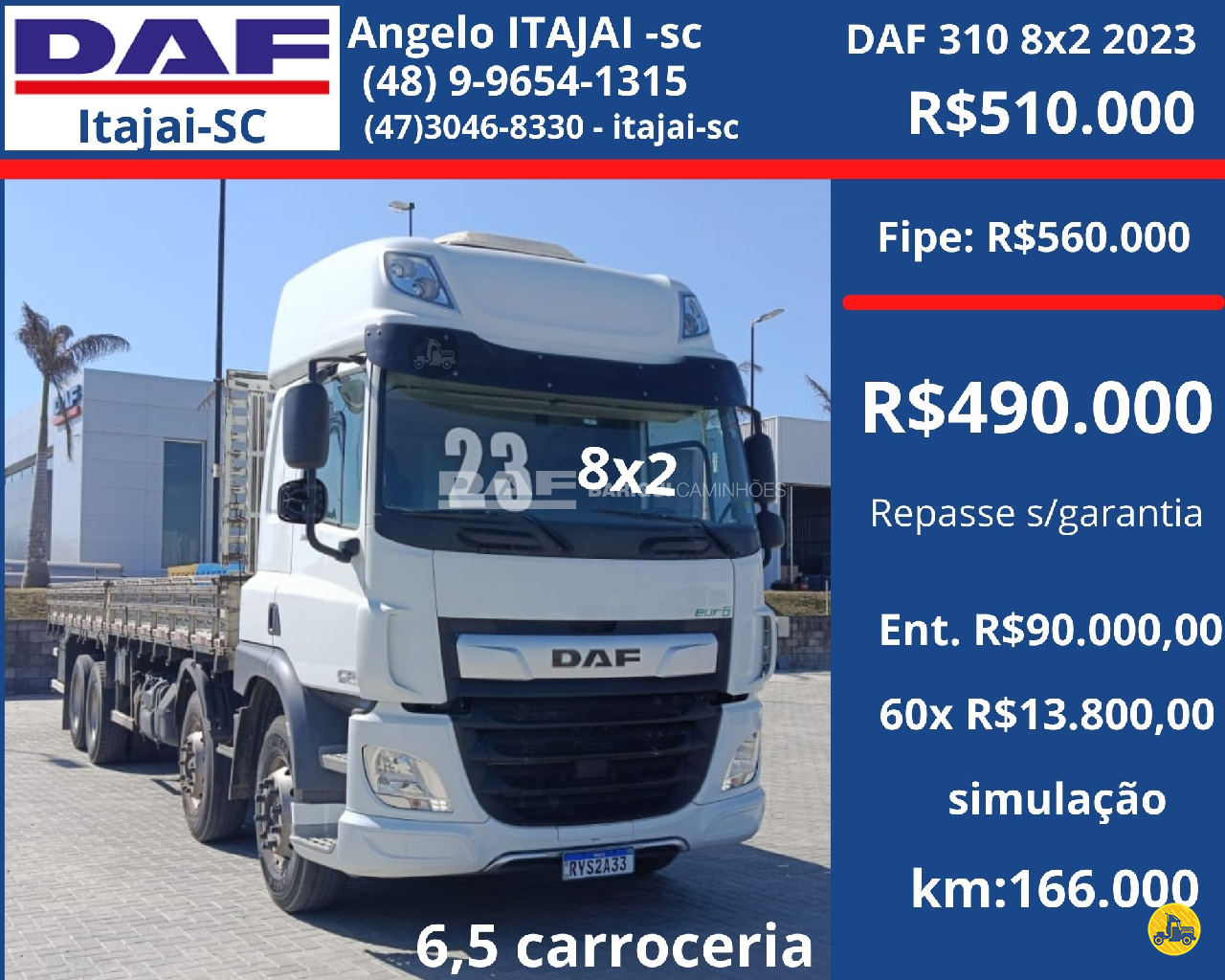 DAF CF FAC 310 de DAF Barigui Tubarão